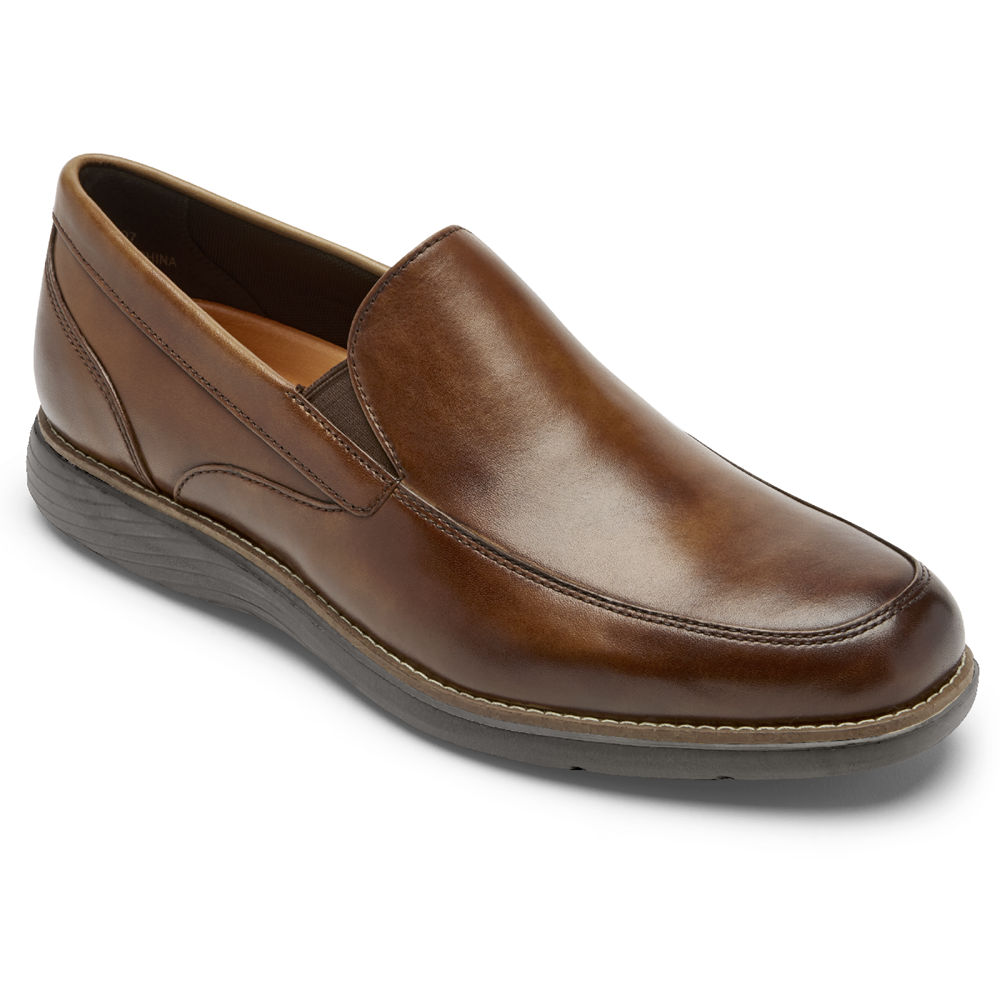 Rockport Mens Loafers Brown - Garett Venetian - UK 596-LJETDY